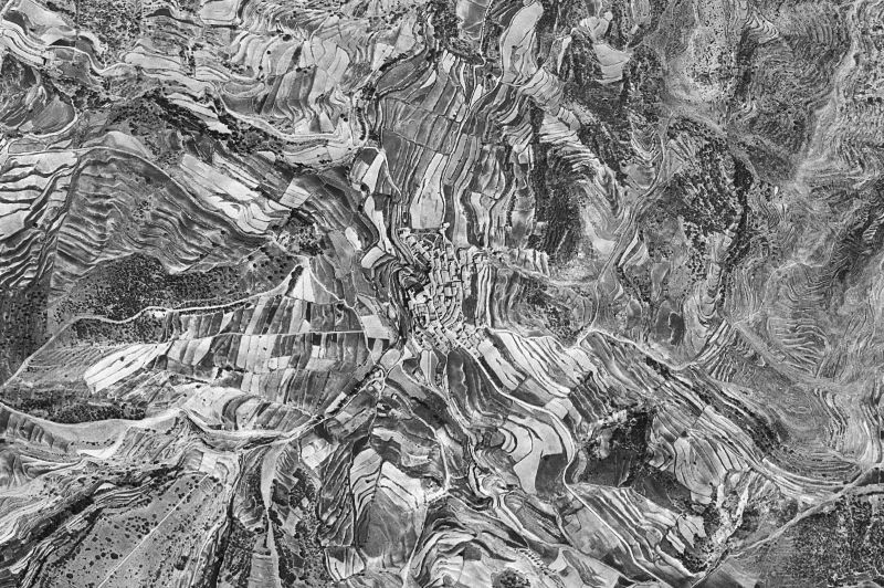 Ortofoto de 1956-1957 del núcleo de Tronchón