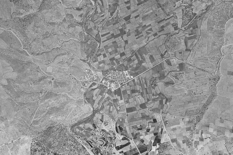 Ortofoto de 1956-1957 del núcleo de Valbona