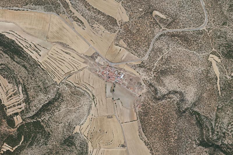 Ortofoto actual del núcleo de Valdecuenca