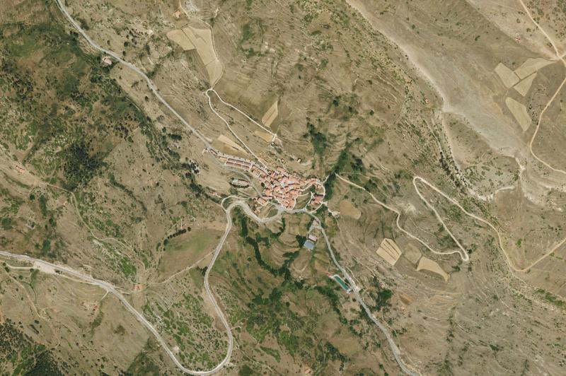 Ortofoto actual del núcleo de Valdelinares