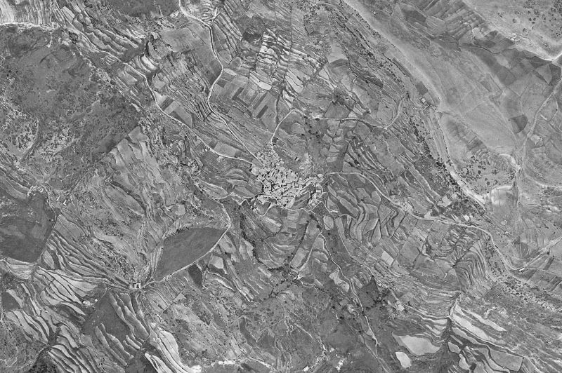 Ortofoto de 1956-1957 del núcleo de Valdelinares