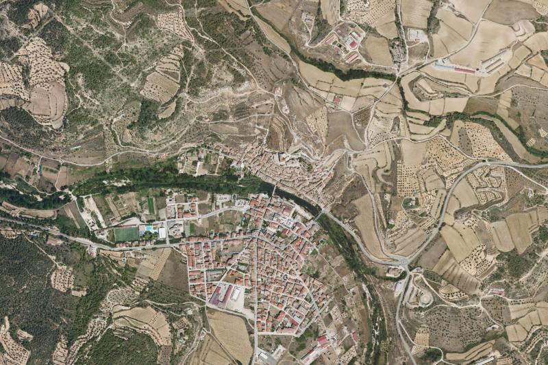 Ortofoto actual del núcleo de Valderrobres