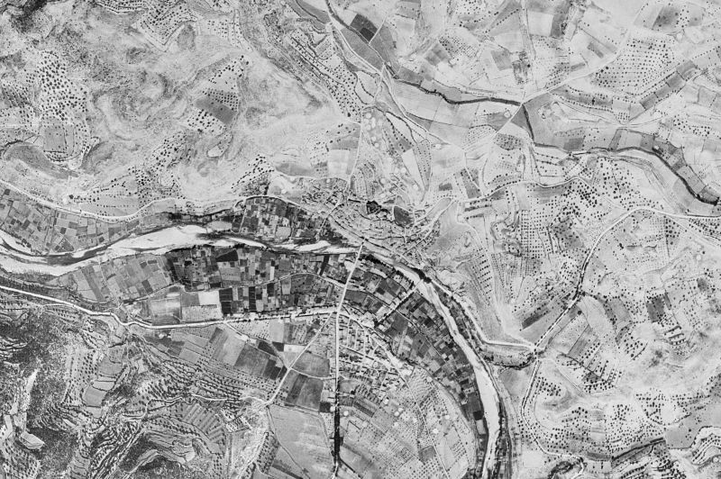 Ortofoto de 1956-1957 del núcleo de Valderrobres