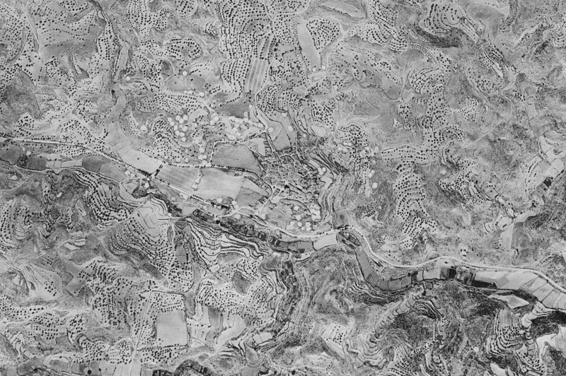 Ortofoto de 1956-1957 del núcleo de Valjunquera