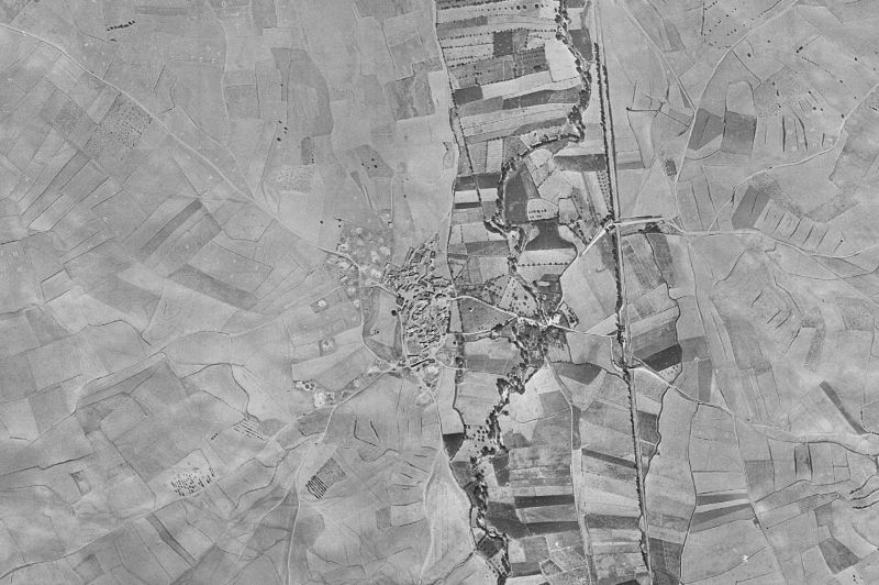 Ortofoto de 1956-1957 del núcleo de Villahermosa del Campo