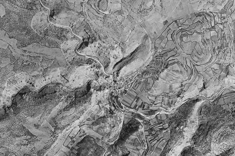 Ortofoto de 1956-1957 del núcleo de Villar del Cobo
