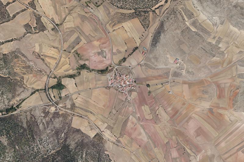 Ortofoto actual del núcleo de Villar del Salz