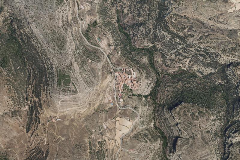 Ortofoto actual del núcleo de Villarluengo