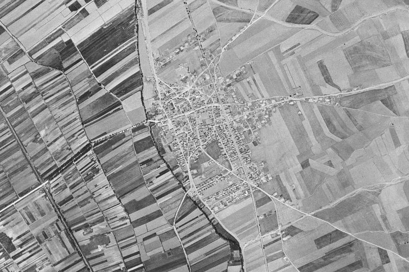 Ortofoto de 1956-1957 del núcleo de Villarquemado