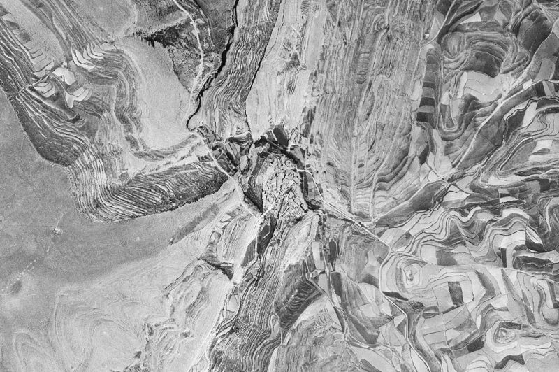 Ortofoto de 1956-1957 del núcleo de Villarroya de los Pinares