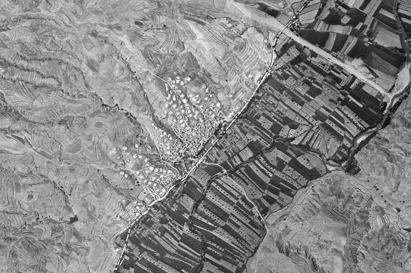 Ortofoto de 1956-1957 del núcleo de Villastar
