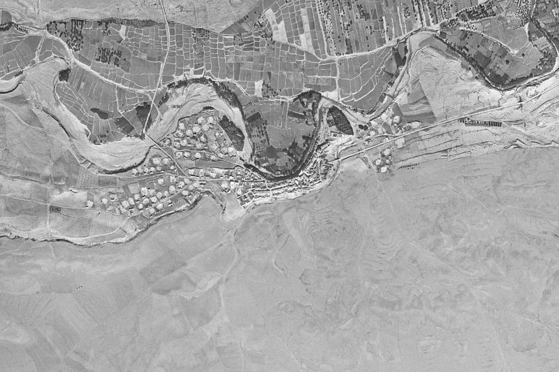 Ortofoto de 1956-1957 del núcleo de Vinaceite