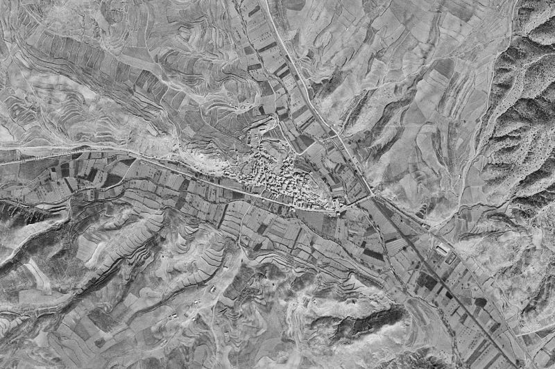 Ortofoto de 1956-1957 del núcleo de Vivel del Río Martín