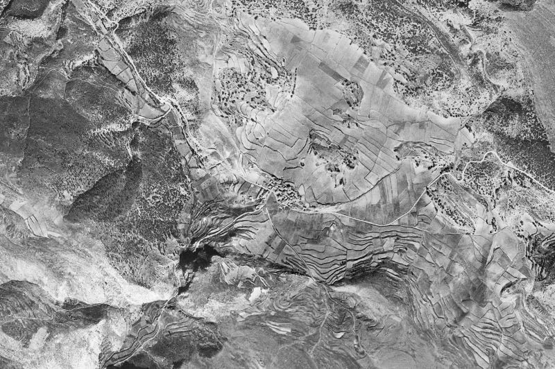 Ortofoto de 1956-1957 del núcleo de La Zoma
