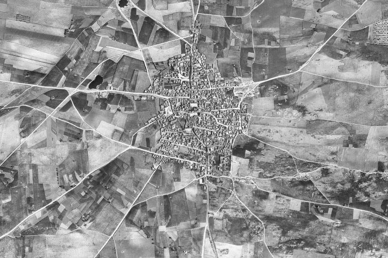 Ortofoto de 1956-1957 del núcleo de Ajofrín