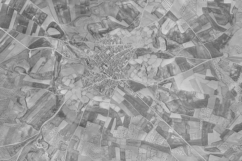 Ortofoto de 1956-1957 del núcleo de Alameda de la Sagra