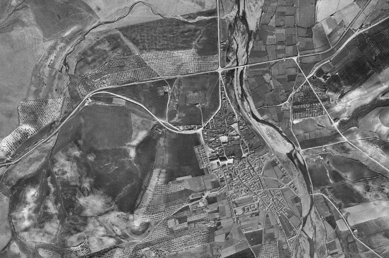 Ortofoto de 1956-1957 del núcleo de Alcaudete de la Jara