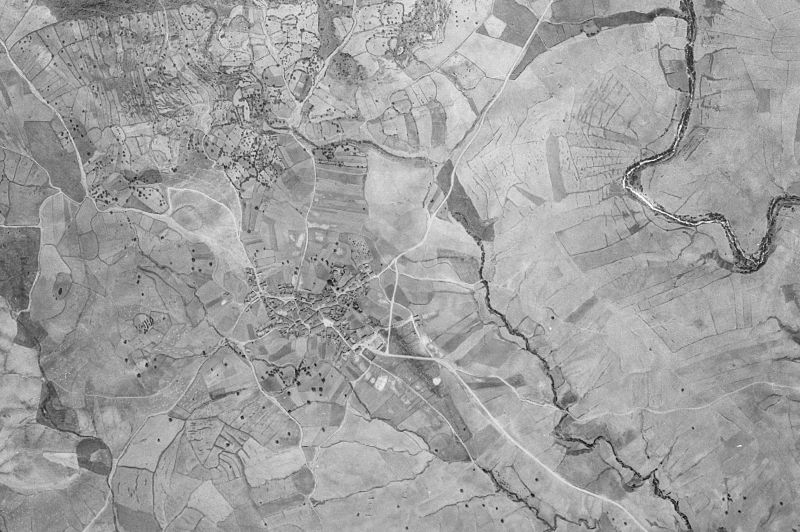 Ortofoto de 1956-1957 del núcleo de Aldea en Cabo