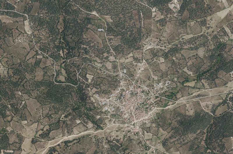 Ortofoto actual del núcleo de Almendral de la Cañada