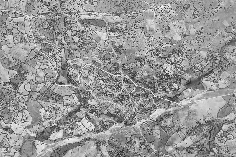 Ortofoto de 1956-1957 del núcleo de Almendral de la Cañada