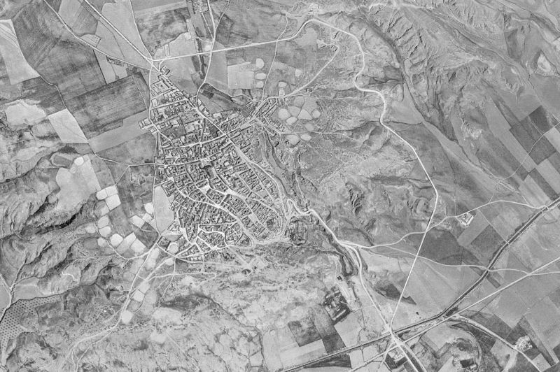 Ortofoto de 1956-1957 del núcleo de Añover de Tajo