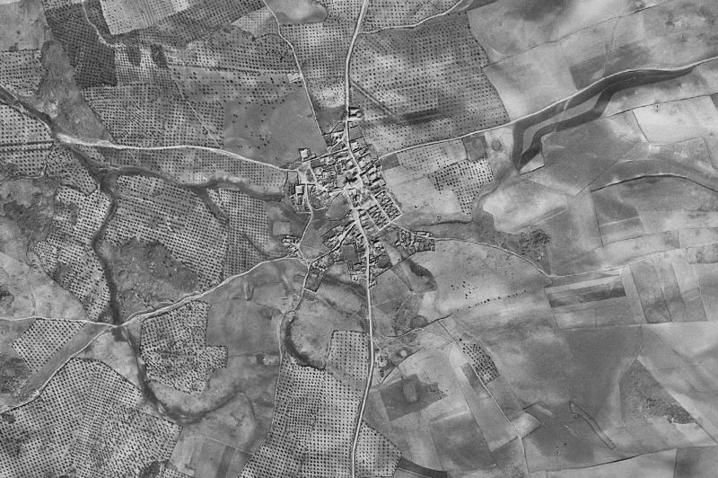 Ortofoto de 1956-1957 del núcleo de Argés