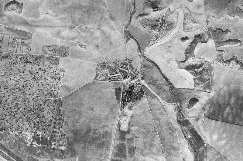 Ortofoto de 1956-1957 del núcleo de Barcience
