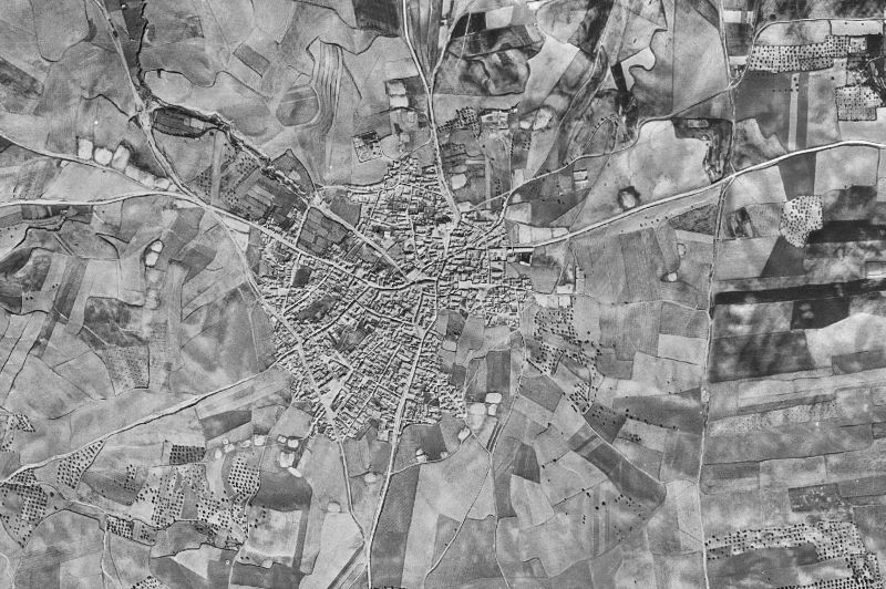 Ortofoto de 1956-1957 del núcleo de Bargas