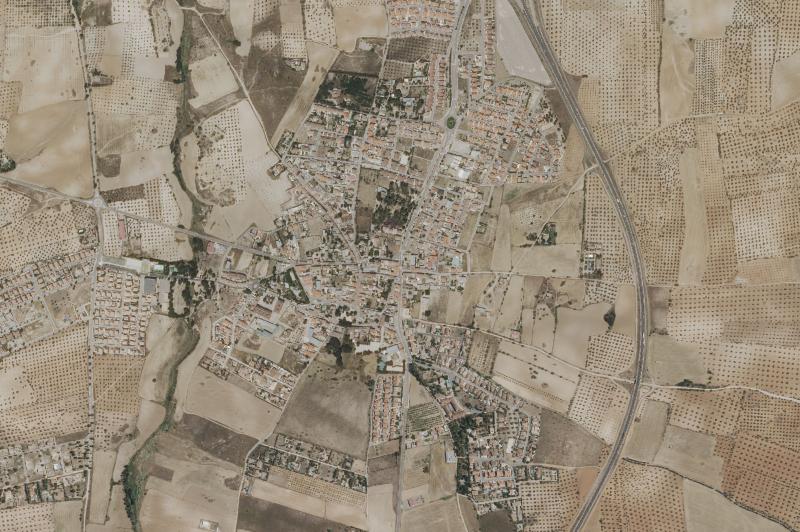Ortofoto actual del núcleo de Burguillos de Toledo
