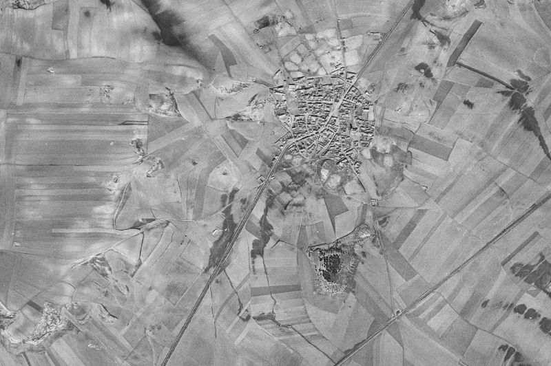 Ortofoto de 1956-1957 del núcleo de Cabañas de la Sagra