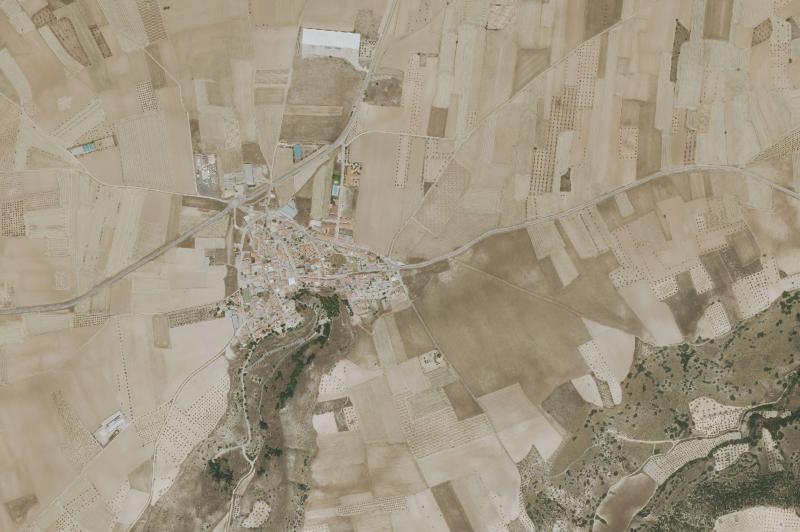 Ortofoto actual del núcleo de Cabañas de Yepes
