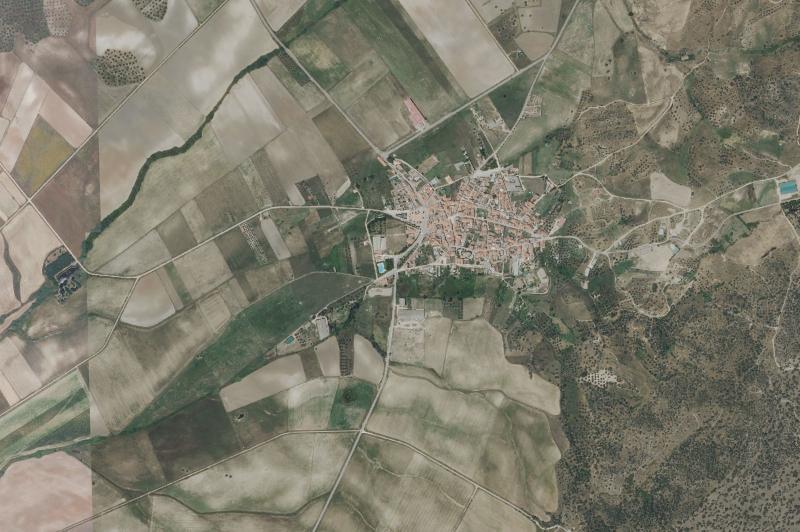 Ortofoto actual del núcleo de Caleruela