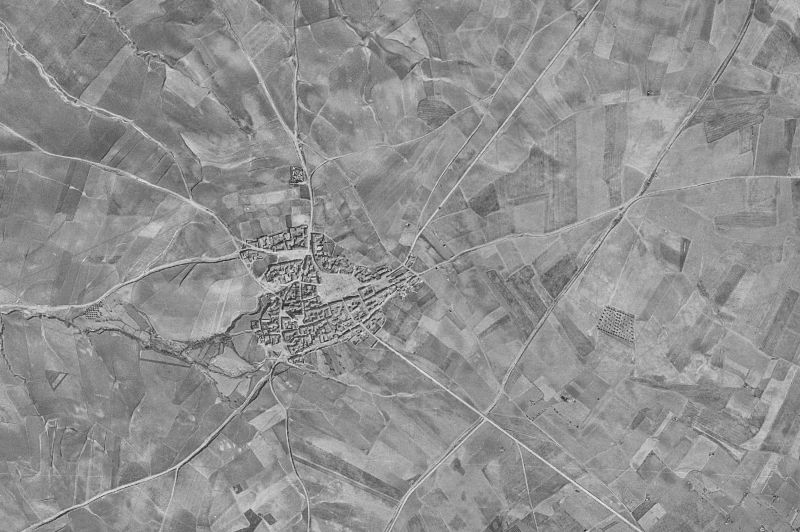 Ortofoto de 1956-1957 del núcleo de Carranque