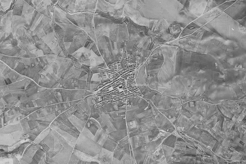 Ortofoto de 1956-1957 del núcleo de El Casar de Escalona