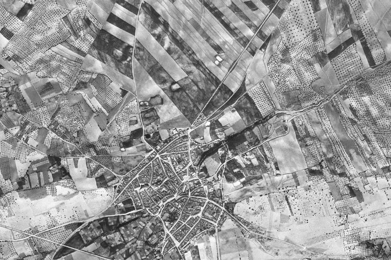 Ortofoto de 1956-1957 del núcleo de Cebolla