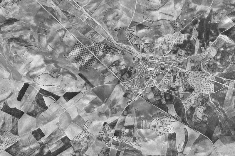 Ortofoto de 1956-1957 del núcleo de Los Cerralbos