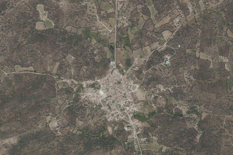 Ortofoto actual del núcleo de Cervera de los Montes