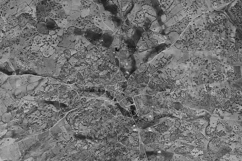 Ortofoto de 1956-1957 del núcleo de Cervera de los Montes