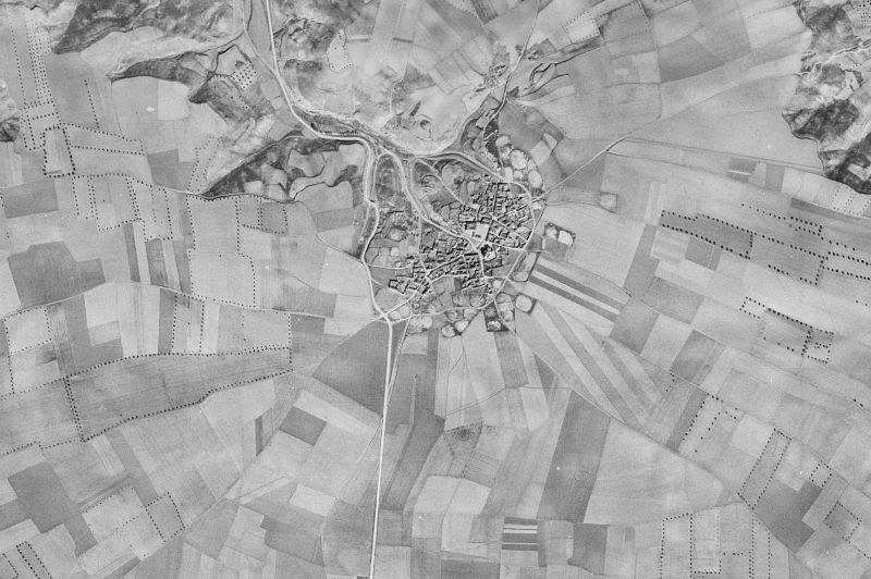 Ortofoto de 1956-1957 del núcleo de Ciruelos