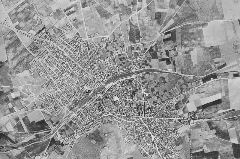 Ortofoto de 1956-1957 del núcleo de Consuegra