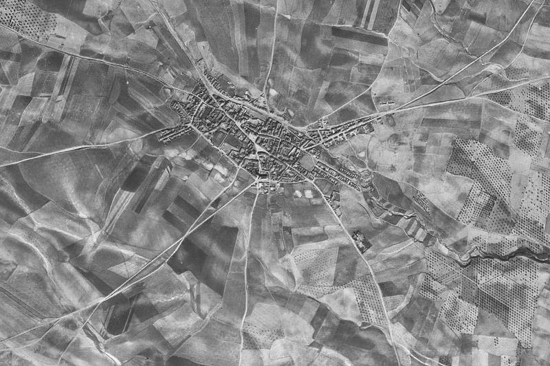 Ortofoto de 1956-1957 del núcleo de Chozas de Canales