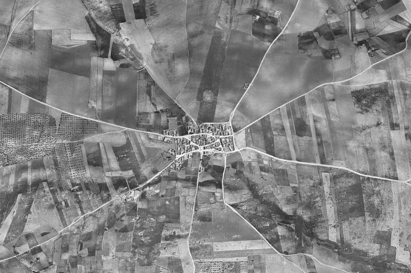 Ortofoto de 1956-1957 del núcleo de Chueca