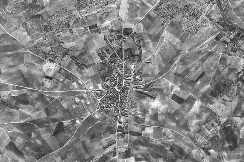 Ortofoto de 1956-1957 del núcleo de Domingo Pérez