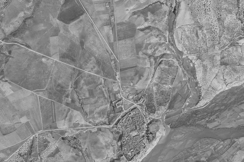 Ortofoto de 1956-1957 del núcleo de Escalona