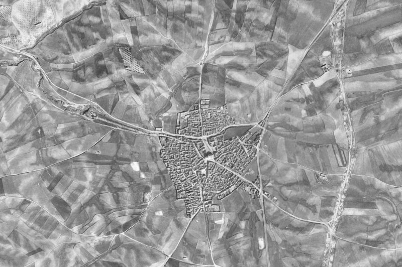 Ortofoto de 1956-1957 del núcleo de Escalonilla