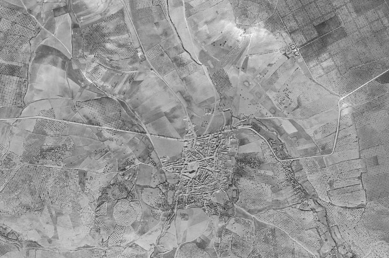 Ortofoto de 1956-1957 del núcleo de Espinoso del Rey