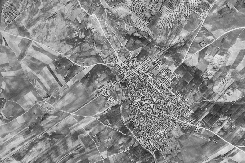 Ortofoto de 1956-1957 del núcleo de Gálvez