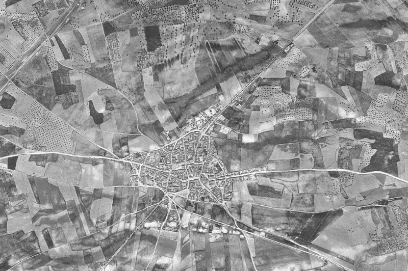 Ortofoto de 1956-1957 del núcleo de Gerindote