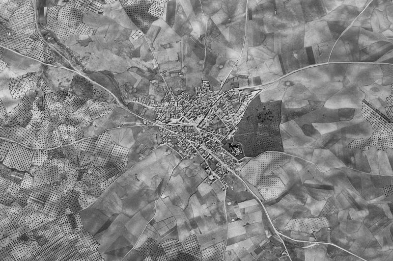 Ortofoto de 1956-1957 del núcleo de Guadamur