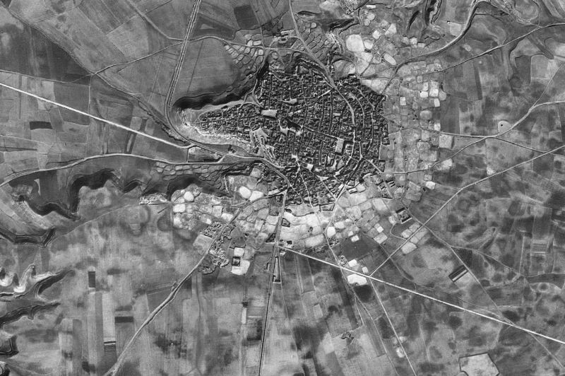 Ortofoto de 1956-1957 del núcleo de La Guardia